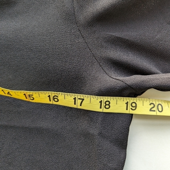 Ali & Kris Chiffon Sheer Blouse Button Up Sequin Collar, Cuff Long Sleeve- sz M - Picture 3 of 7